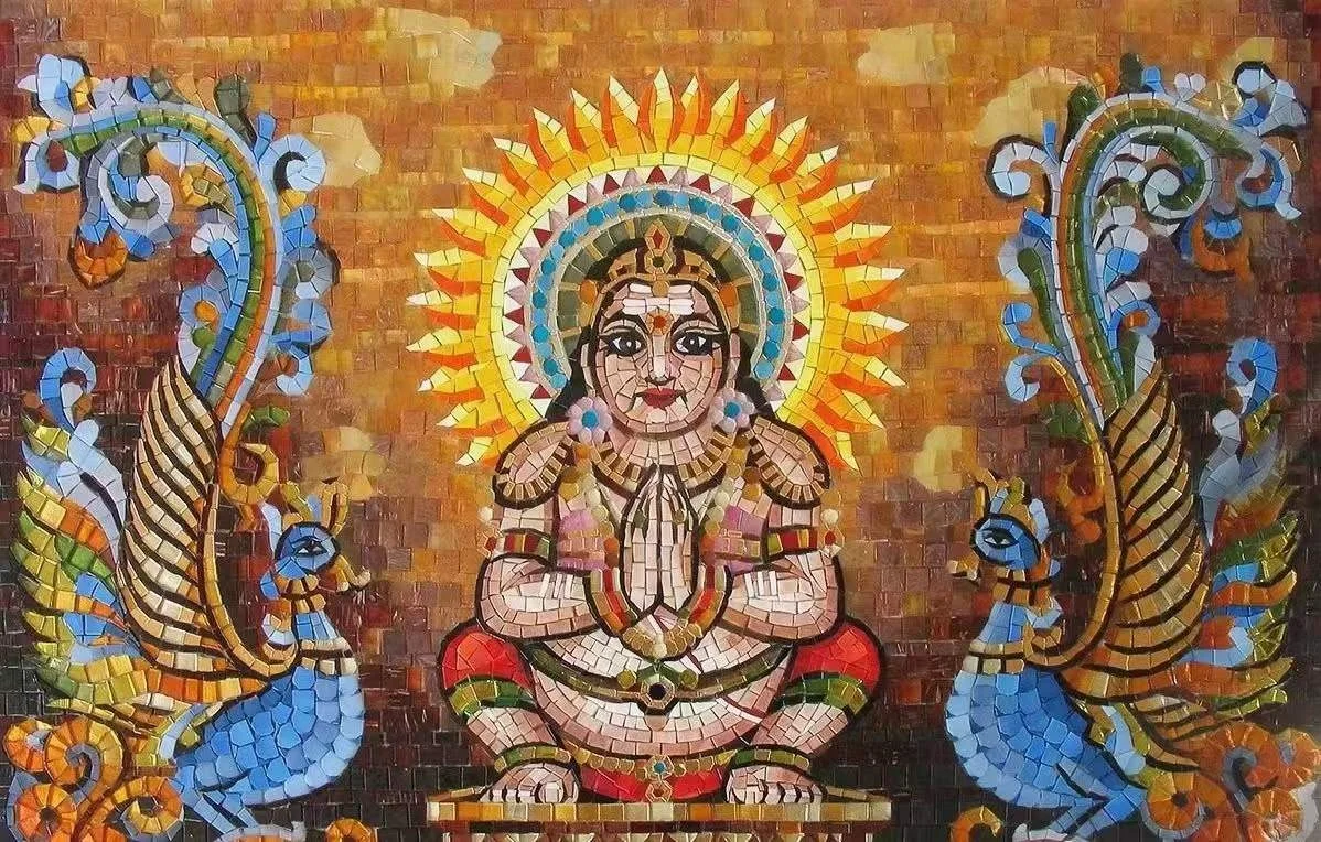 Customizable Decorative Handmade Glass Mosaic Wall Mural for Hotels Bathrooms and Interiors-for Kitchen Room and Living Room