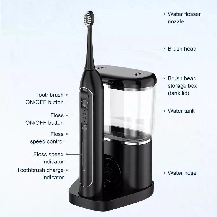 Good price  High quality  toothbrush water flosser  water flosser electric toothbrush   2 in 1 water flosser