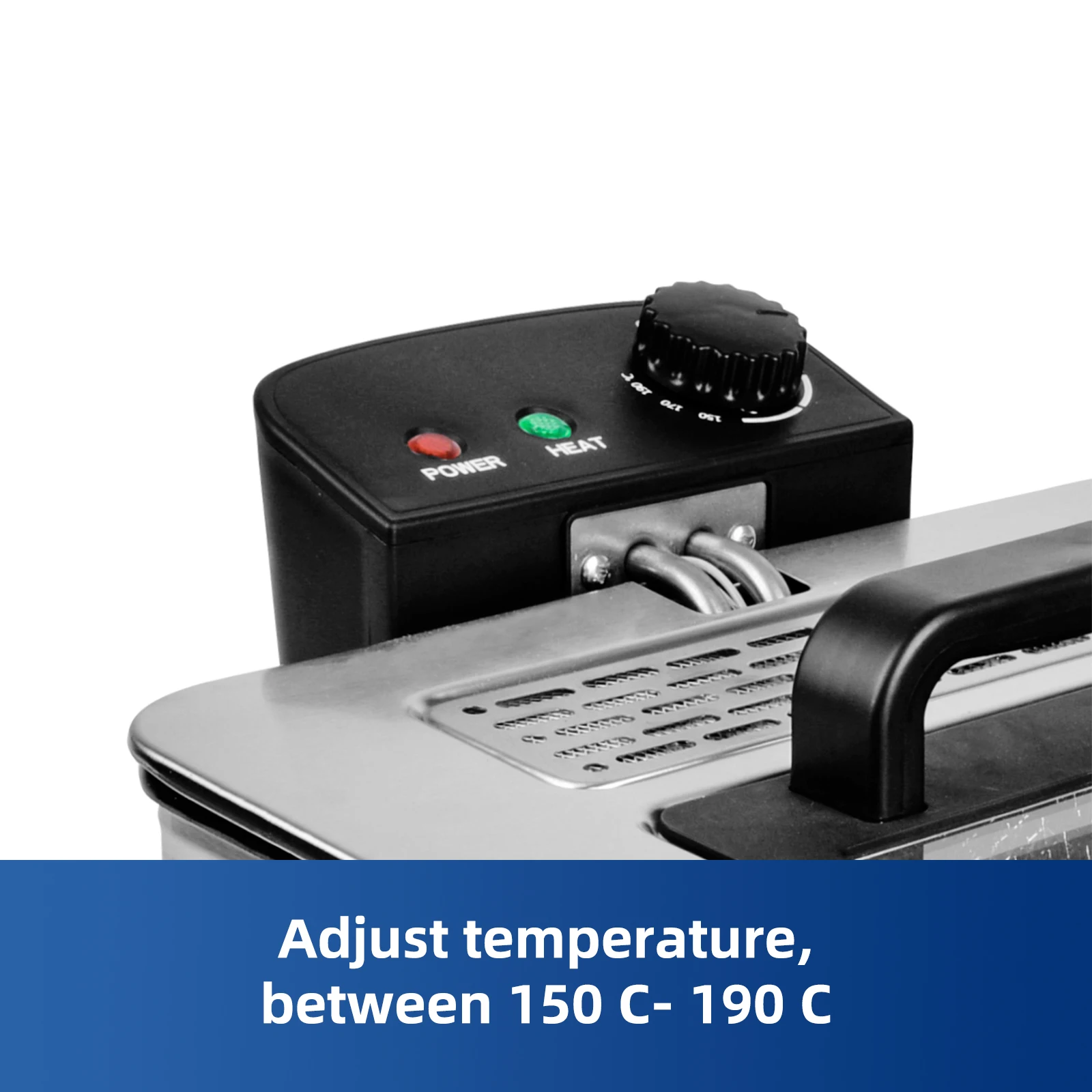 Electric professional 4 Liter temperature tabletop double tank stream stainless steel Deep Fat Fryers For Home