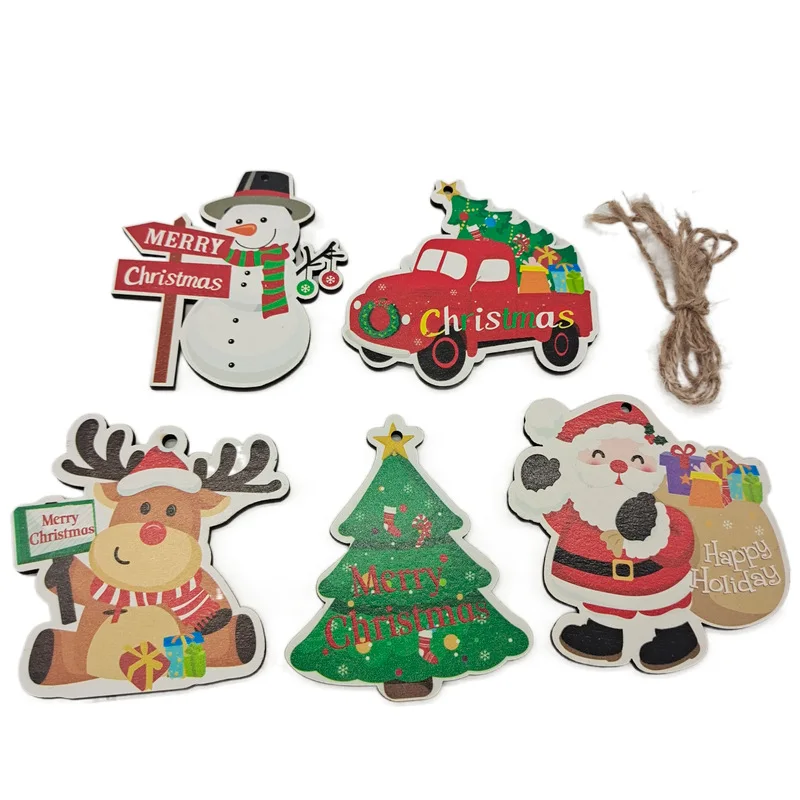 OEM Laser Cutting Service for Wooden Christmas Ball & Tree Ornaments Plywood Cutout Decors