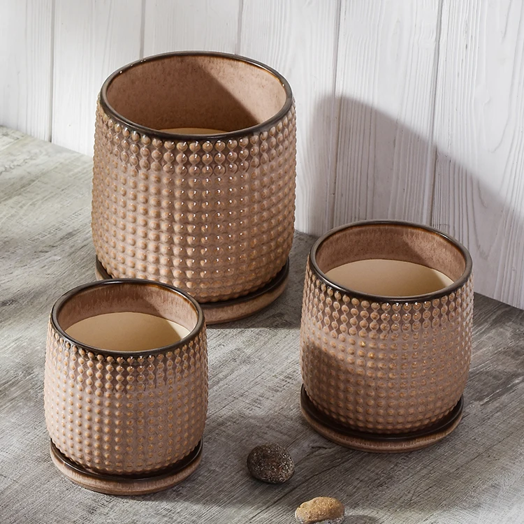 best quality unique nordic bonsai flower pots cylinder ceramic pot planter for home decoration