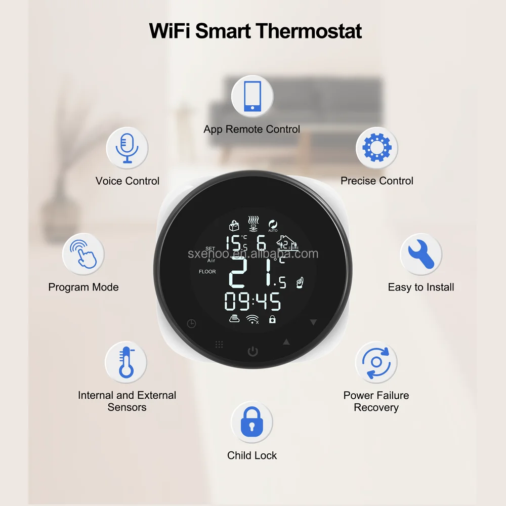 programmable smart home opentherm wireless thermostat wifi 16A