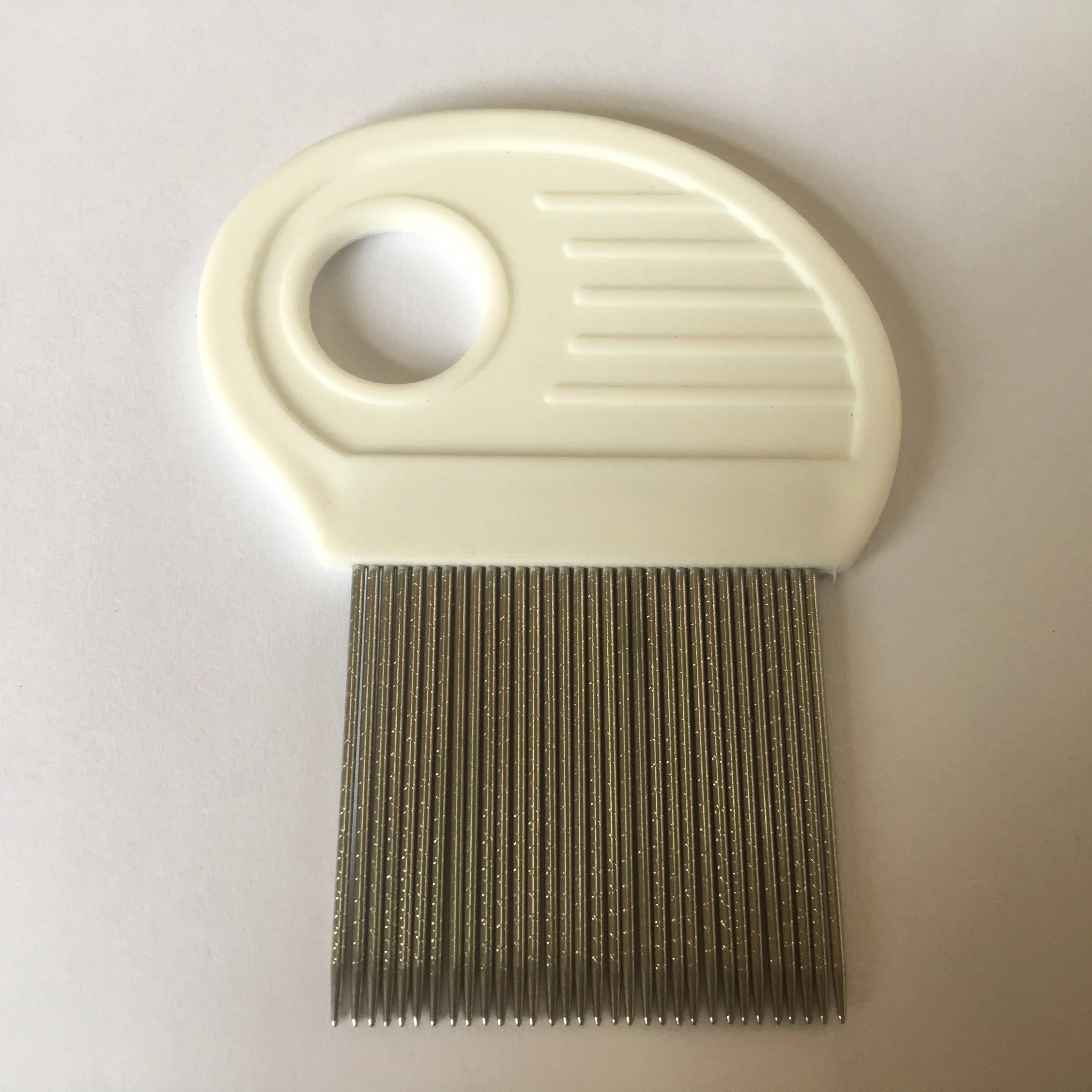 Double Stripes Stainless Steel Pins Girl Hair Cleaning Lice Nit Louse Tick Flea Removing Comb With Magnifier Len