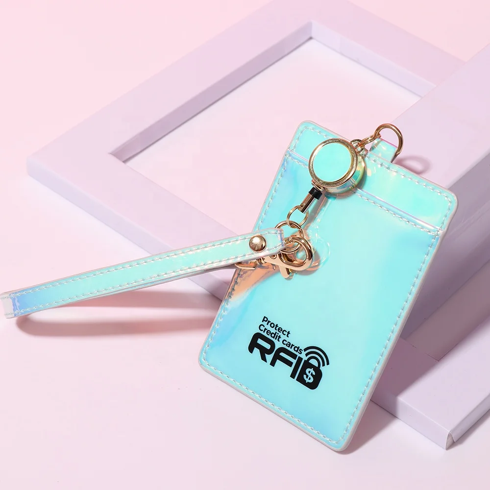 Wholesale rfid cardholder lanyard id retractable card holder, business card holder, identity card holder