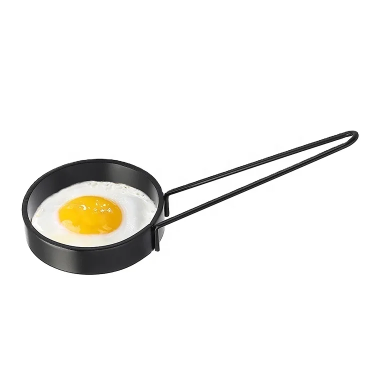 Factory Direct Supply Iron Black Thick Manual Cute Round Non-stick Egg Ring