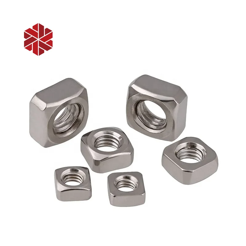 Zinc Plated Carbon Steel Nuts Square M4 M5 M6 M8 Stainless Steel Flat Rectangle Nut