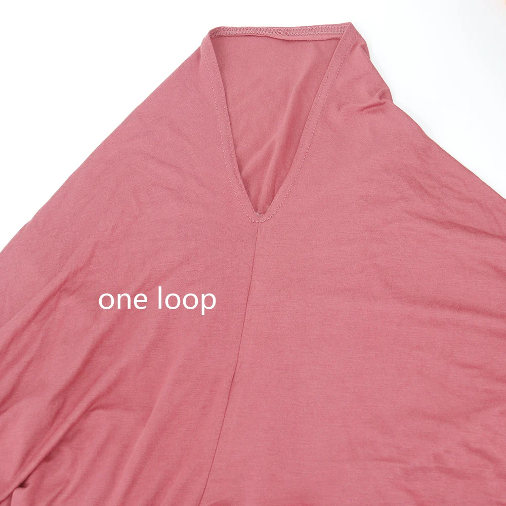 2021 New Style plain color shawl New Trend Arab Dubai Muslim women high quality soft breathable Jersey cotton one loop scarf