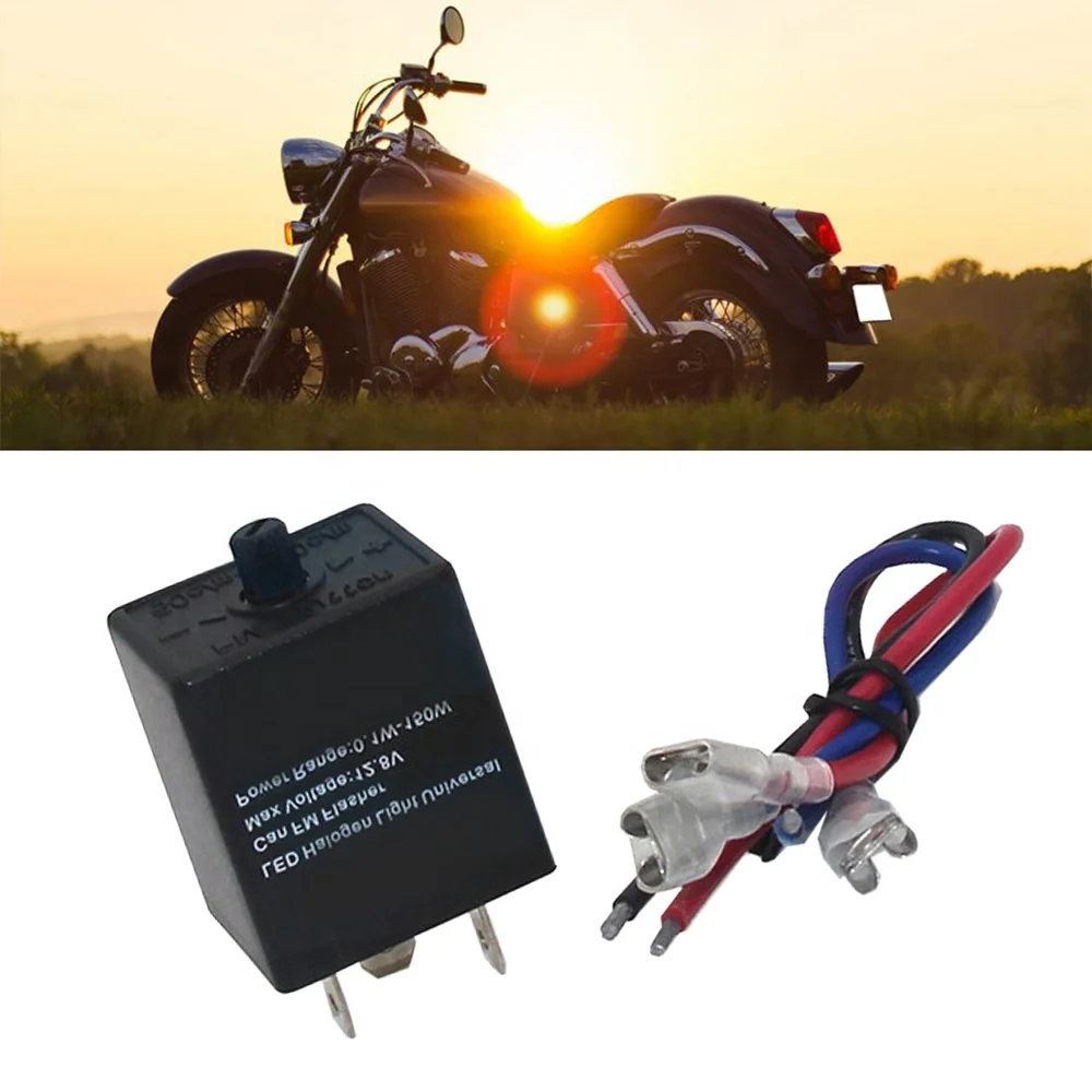 12V 24V 3-PIN Adjustable LED Flasher Relay Motorcycle Turn Signal Light Blinker For Automotive Motorcycle Universal accessories