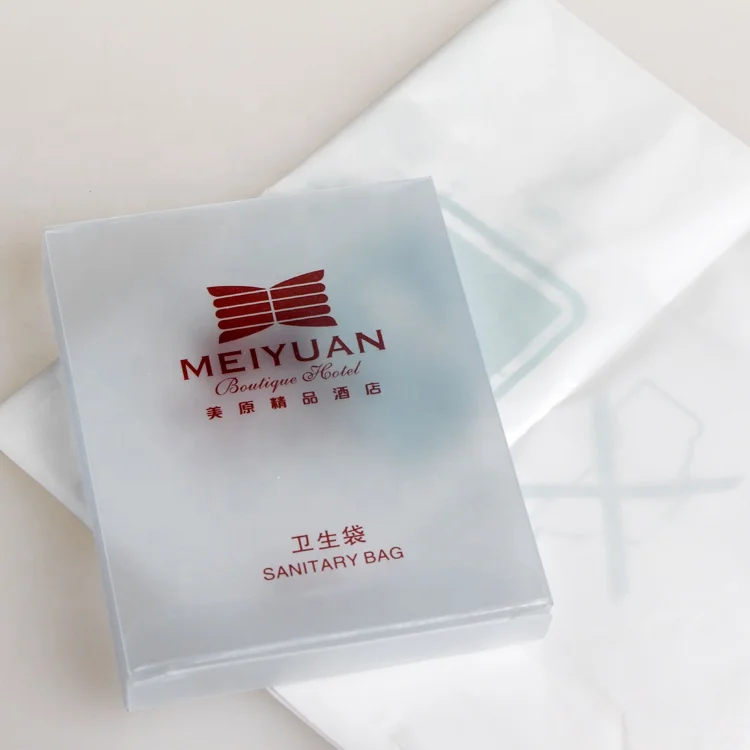 Cheap Disposable Hotel Sanitary Bag Mini Toiletry Storage Bag Biodegradable Bathroom Sanitary Bag