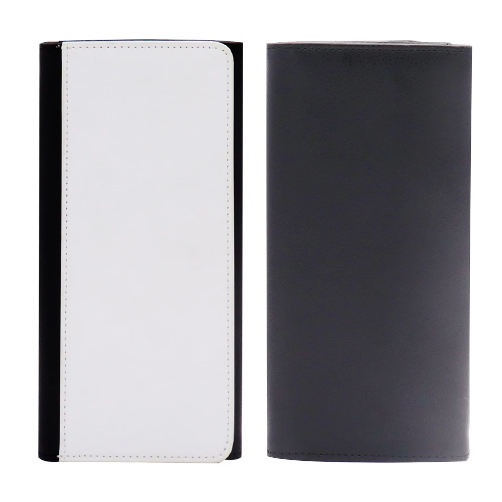 Custom Designer PU Leather Purse with Many Bags Stitching Style Fashion Unisex Long Wallet with Zipper and Fold Closure