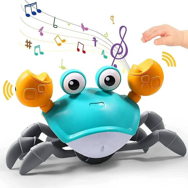 Crawling Crab Baby Toy Toddlers Musical Toy Sensory Walking Crab Toy with Light