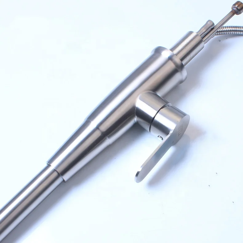 Stainless Steel Hot and Cold Water sink tap Flexible Hoses pull-out Kitchen Faucet and for single handle