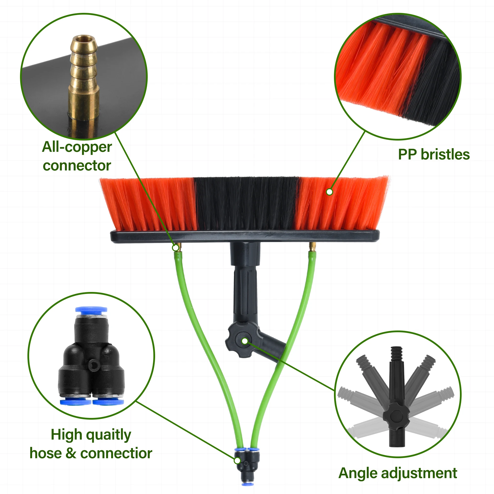 Extendable solar panel brush Water Fed Telescopic Brush Window Cleaning Pole for Extendable Cleaner Conservatory Roof