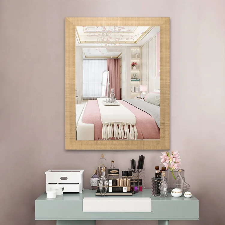 
HOFINE Customized Wholesale plastic gold luxury mirror frame wall mirror decorative 