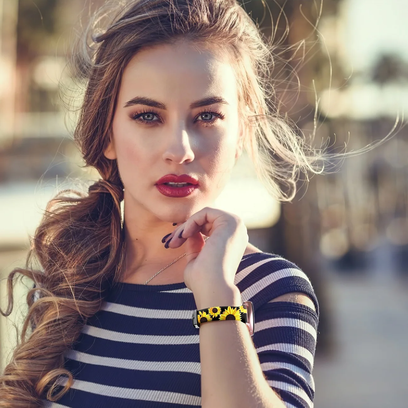 20mm Universal Rubber Wristband Slim Pattern Strap For Garmin