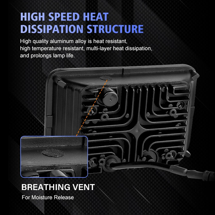 High Low Beam 50W 7x5  Jeeps Led Headlights For Truck Led Work Light Turn Signal DRL 5 Inch Offroad Lights