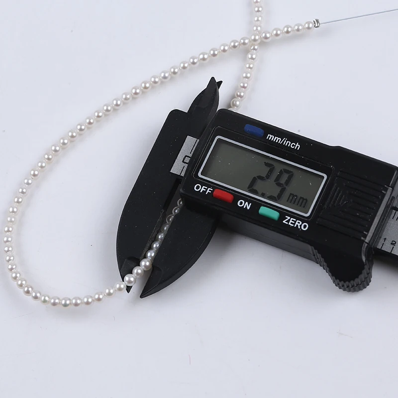 Natural Fashion 2.5-3mm A/AA/AAA Quality Round White Real Freshwater Pearl Strand