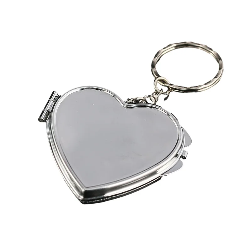 Silver Plating Metal Multi Shapes Mirror Keychain Bulk Wholesale Custom Epoxy Logo DIY Dental Tinkering Mirror Heart Key Chain