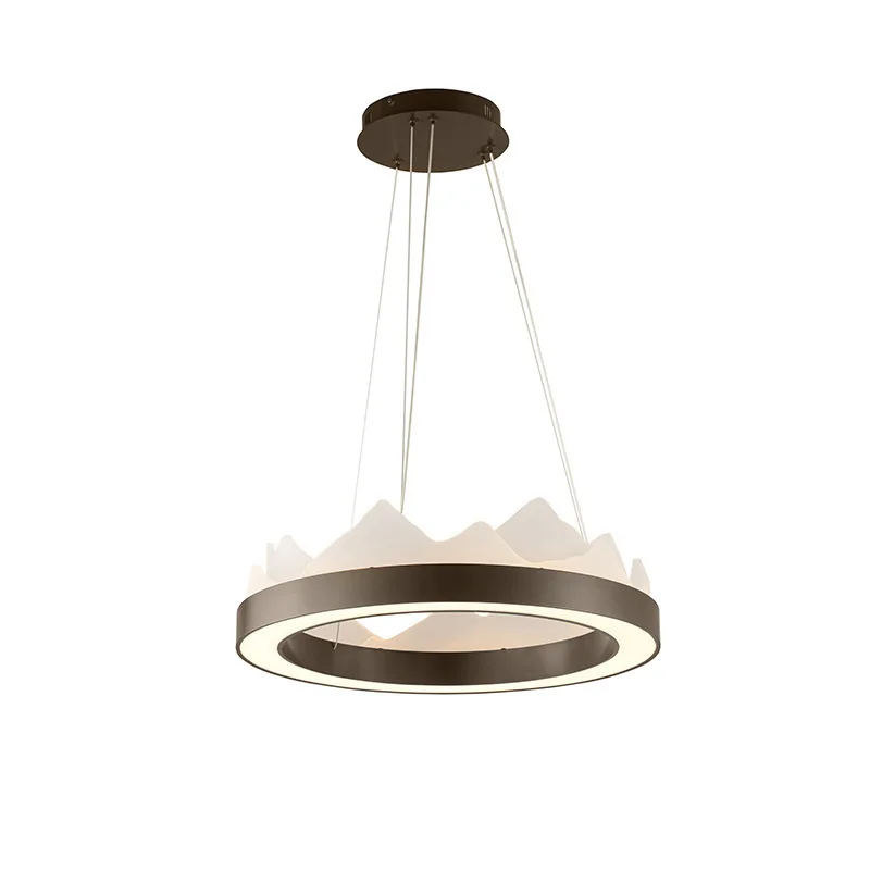Chinese Pendant Light Acrylic Led Ceiling Lamp Modern Chandelier Creative Mountain for Reading Room