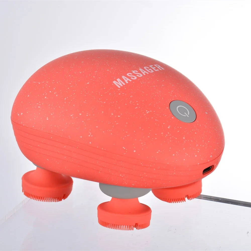 Моющаяся синяя Массажная щетка для головы многофункциональное лечение кожи головы Электрический массажер для головы