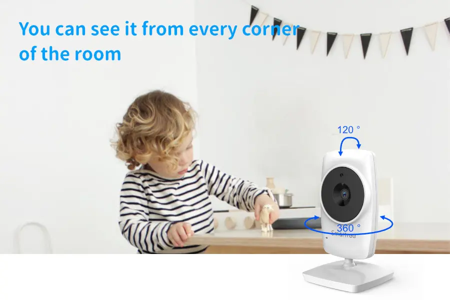 Multifunction digital audio child cry 3.2 inch video night vision infant optics temperature monitor for baby