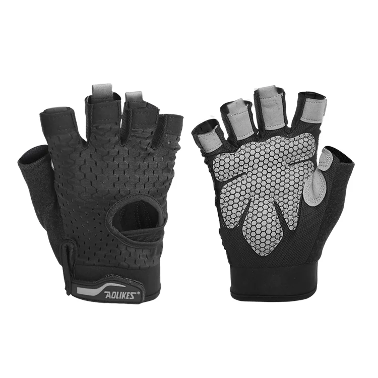 
Aolikes Custom Thin Workout Fitness Gym Half Finger Gloves 