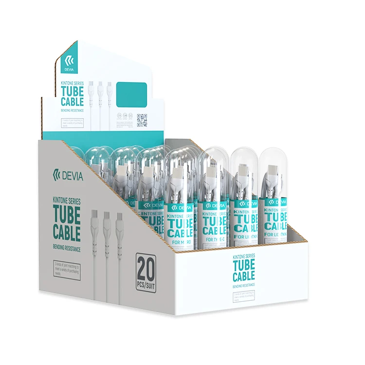 Девиа тип c быстрая зарядка 8-контактный микро USB-кабель зарядного устройства с коробкой дисплея трубки