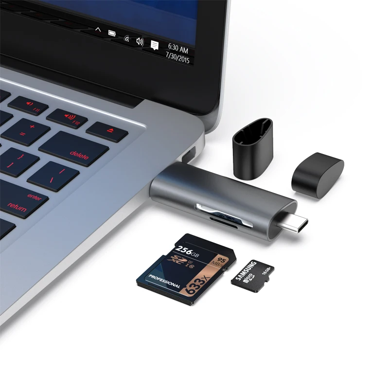 High quality OTG USB C and Micro USB to USB 3.0 Cardreader Support SD/TF/MMC/Micro SD for PC LAPTOP and Smartphone