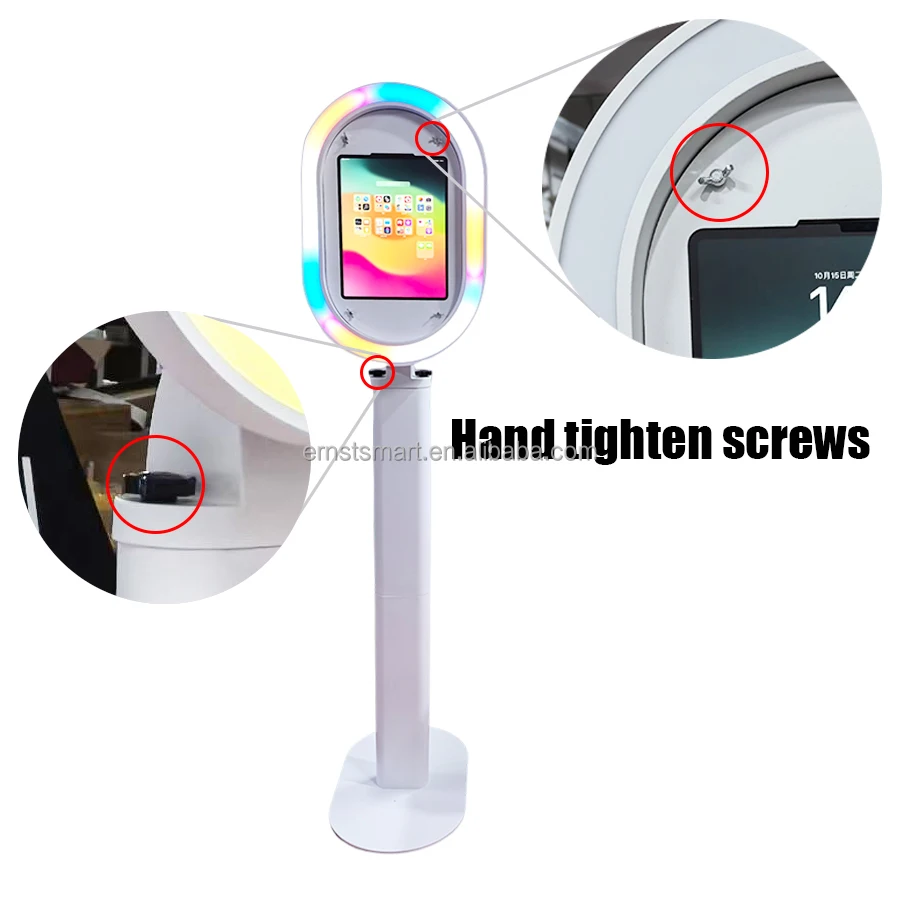 Classical All In One Stand Hand Screws Ipad Photo Booth With Free Logo Photo Booth Wedding Party Booth Kiosk