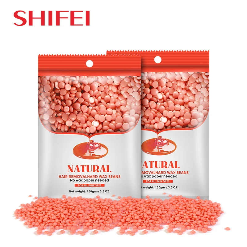 SHIFEI Factory Manufacturer Custom Private Label Film Hard Wax Beads 1Kg Hair Removal Wax Beans For Brazilian Waxing Coarse Hair