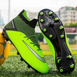 Plus Big Size 36-49 High Ankle Sneakers Men FG Soccer Shoes Kids Outdoor Cleats Long Spikes Profession Chaussure Football Shoes