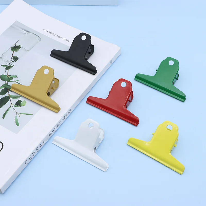 Custom different colors 75mm metal jumbo giant bulldog clip