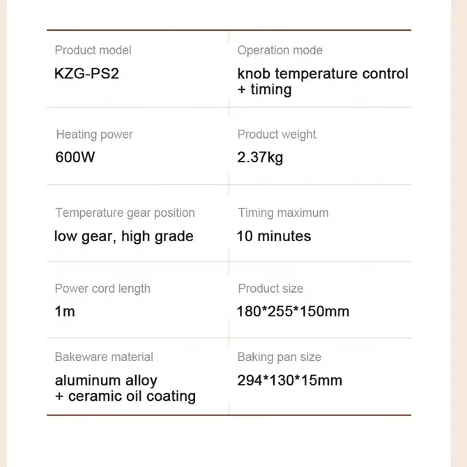 Multi-function Breakfast maker Waffle Sandwich cooker Retro Oven Design 600W Non-stick multifunctional breakfast machine