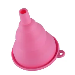 Пищевая Гибкая Складная портативная посуда, многофункциональная силиконовая воронка для кухни
