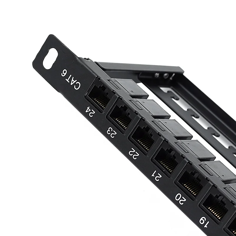 New Type Cat6 RJ45 UTP Inline-coupler Keystone Jack 24port Patch Panel