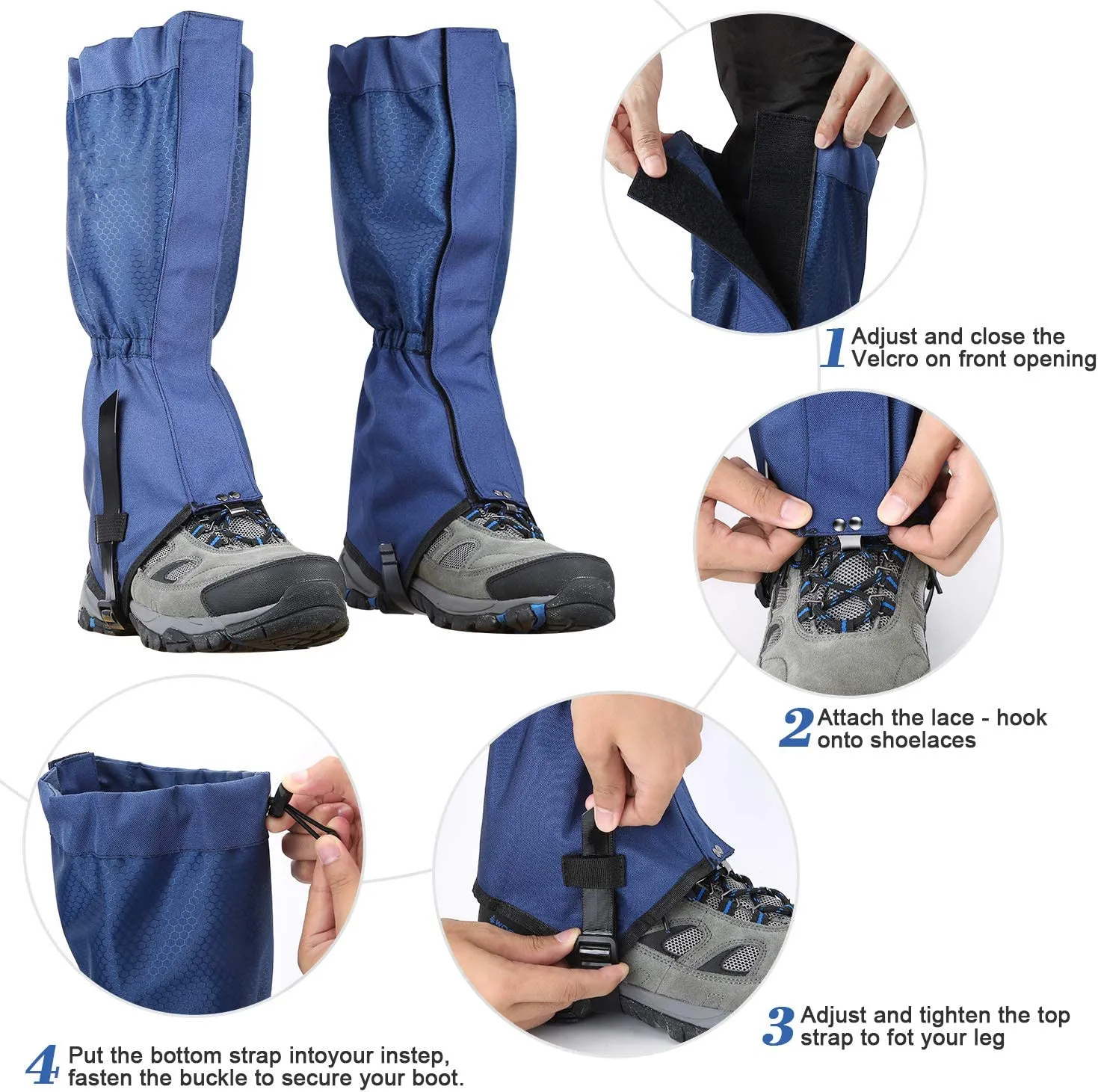 EYOUNG survival gear hiking anti-Snake Waterproof Fleece Lined Boots Leg Snow Hunting Gaiters