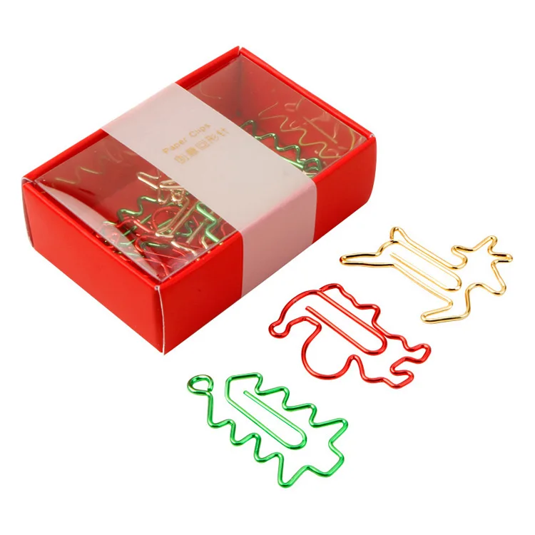 Заводские Рождественские декоративные зажимы для бумаги разных цветов креативные милые забавные зажимы для книг