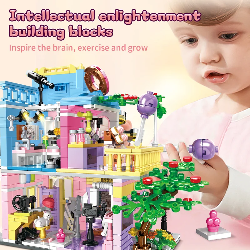WOMA TOYS C0255 Kids Educational Assemble DIY House Moc Building Blocks Brick Set Toy