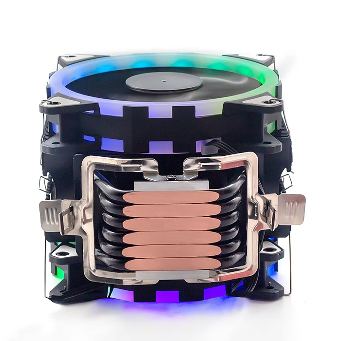 Drop Shipping Whole Body Nickeling Heat Sink Cpu Cooler For Cpu Intel Lga1700  Six Heat Pipe Cooling Fan Cpu Cooler
