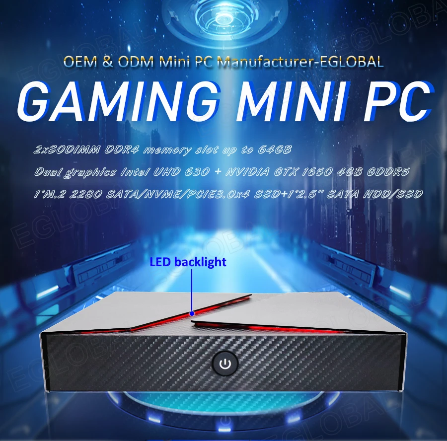  Игровой ПК DDR4 64 Гб DP + HD Type-C компьютер i9 9880H i7 9750H i5 9300H GTX 1650 настольные компьютеры