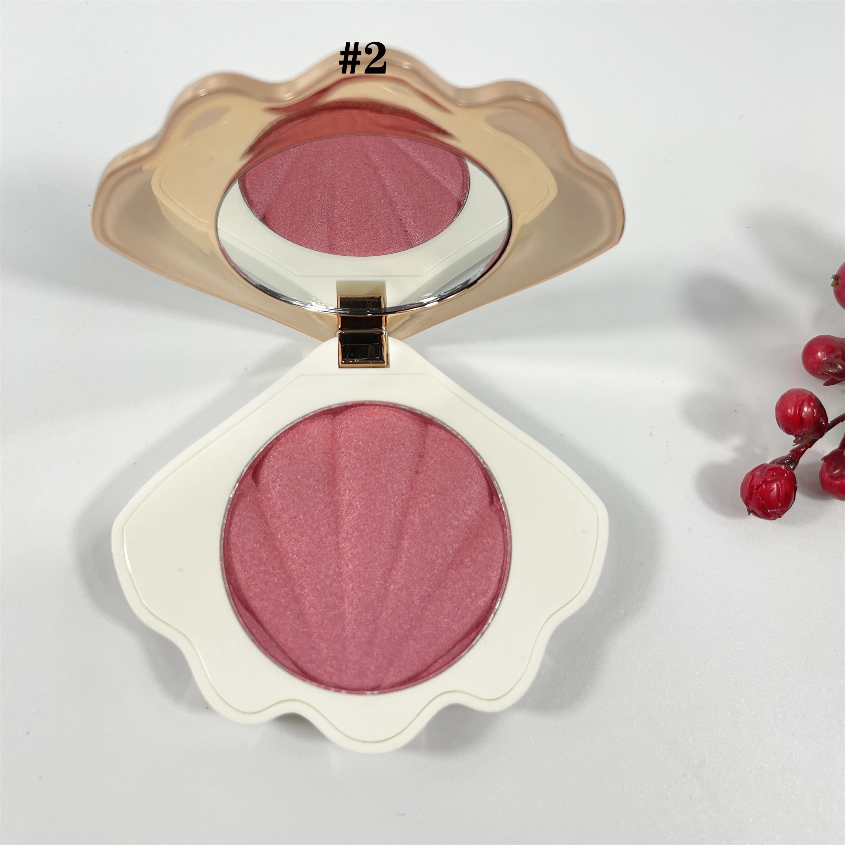 Private Label 10 Colors Diamond Highlighter Baked Blusher Natural Shimmer Finish Bronzer Easy to Apply Daily Lip Face Makeup
