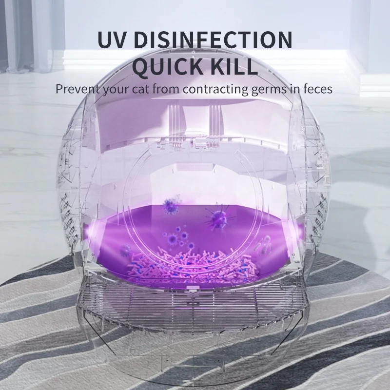 Автоматический ящик для кошачьего туалета с бесплатным приложением, умный самоочищающийся ящик для мусора