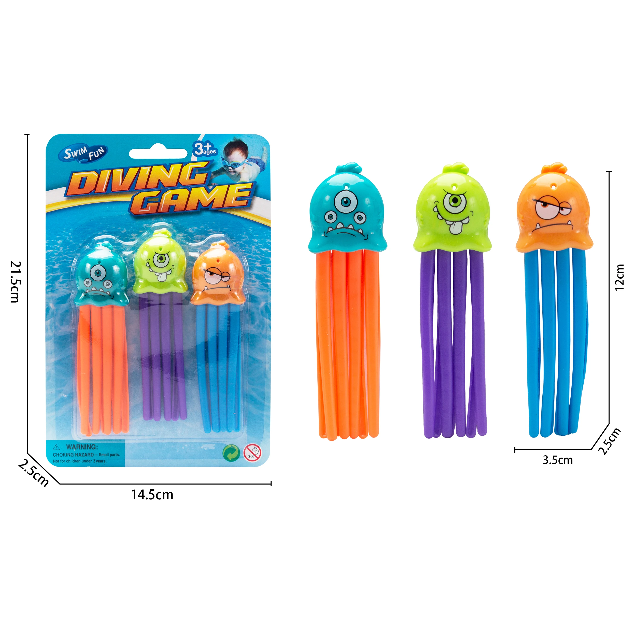 Factory Direct Kids Swim Shark Jellyfish Dive Training Pool Play Water Outdoor Underwater Interactive Summer Kids Toys