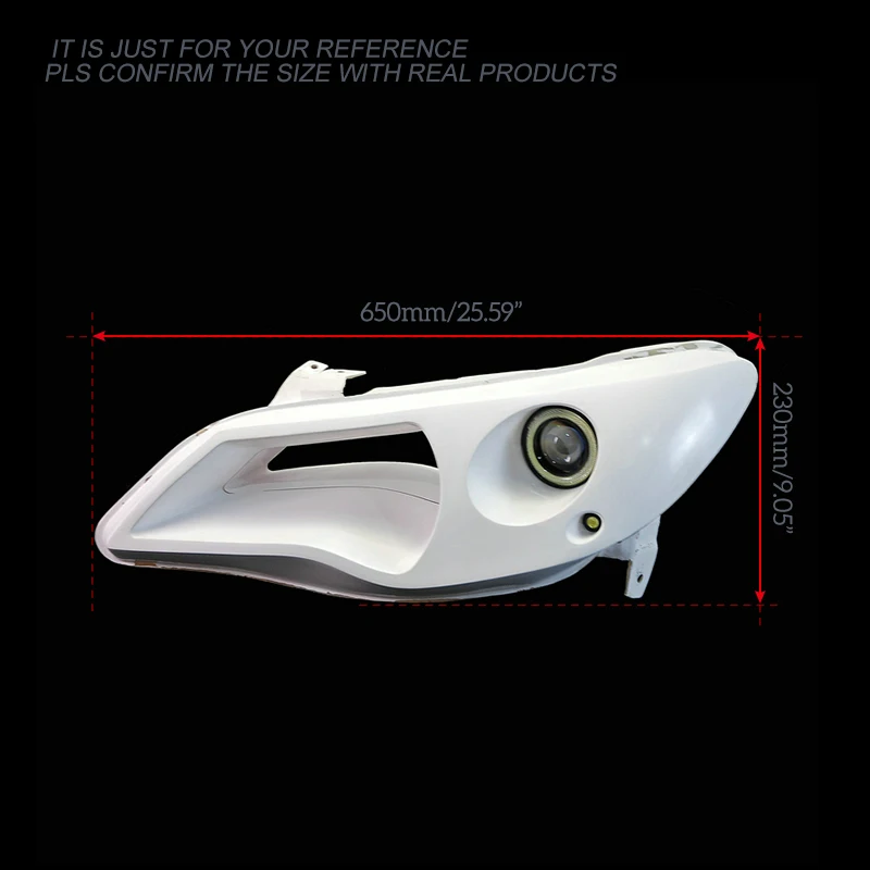 for 06-08 Civic FD2 EPAV2 Type frp unpainted Headlight Air Duct LHD Driver Side (with projector ligh & LED)