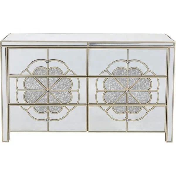 UAE luxury classic sideboard buffet mirrored sideboard cabinet new design 2 doors dresser