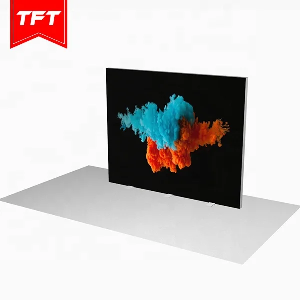 Easy Installation Portable Freestanding Double Sided Backlit Tension Fabric Backdrop Display Banner Stand