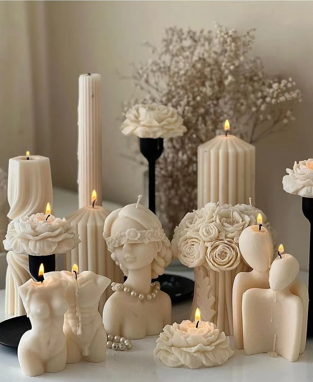 Свеча в виде соевого воска