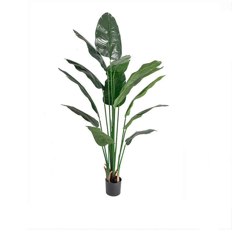 AYOYO Living Room Artificial Plant Bird Of Paradise Plastic Tree Indoor Artificial Tree With Pot For Home