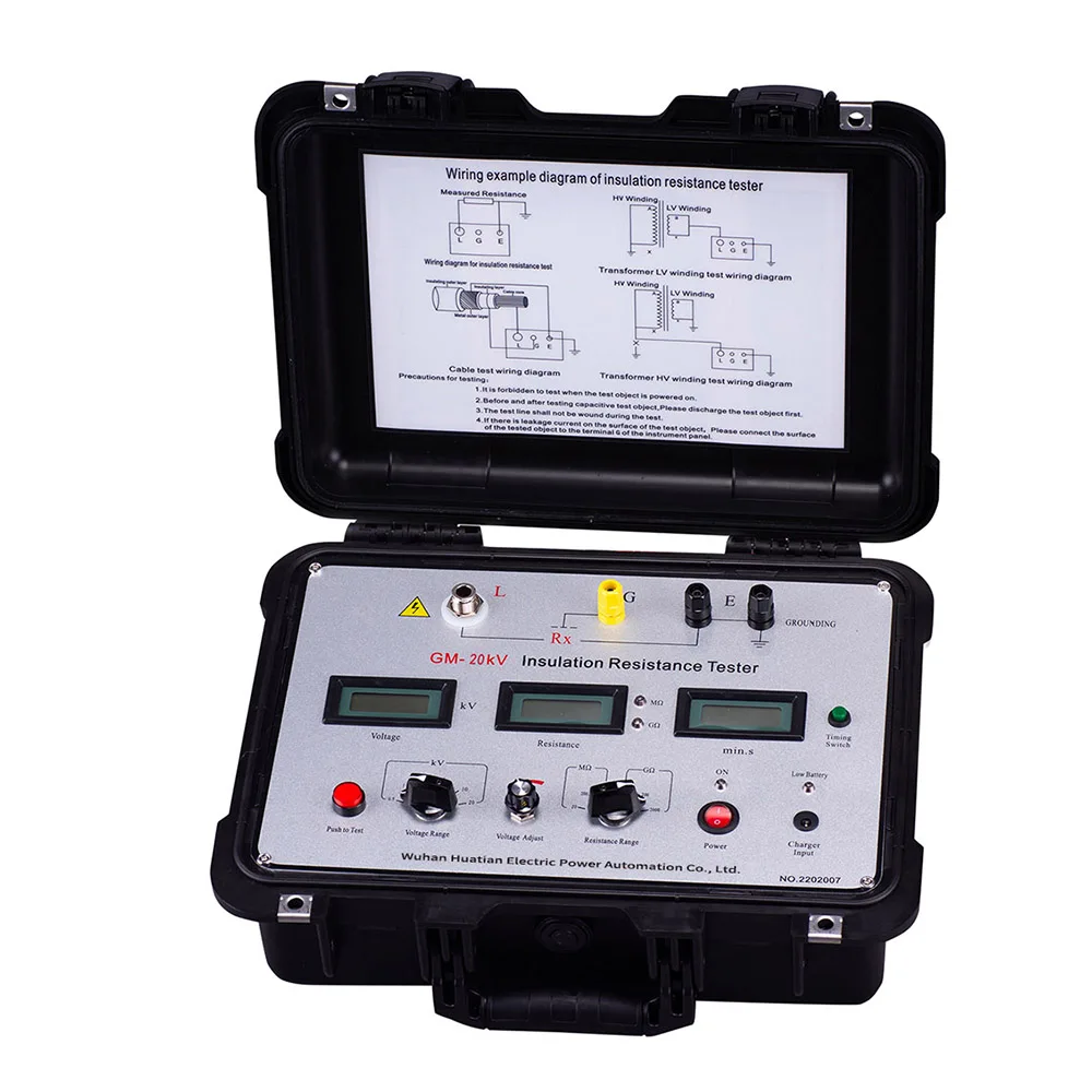 B GM-20kV Manufacturer Insulation Resistance 2500v 5000v 10kv 20kv Megohmmeter Insulation Resistance Tester