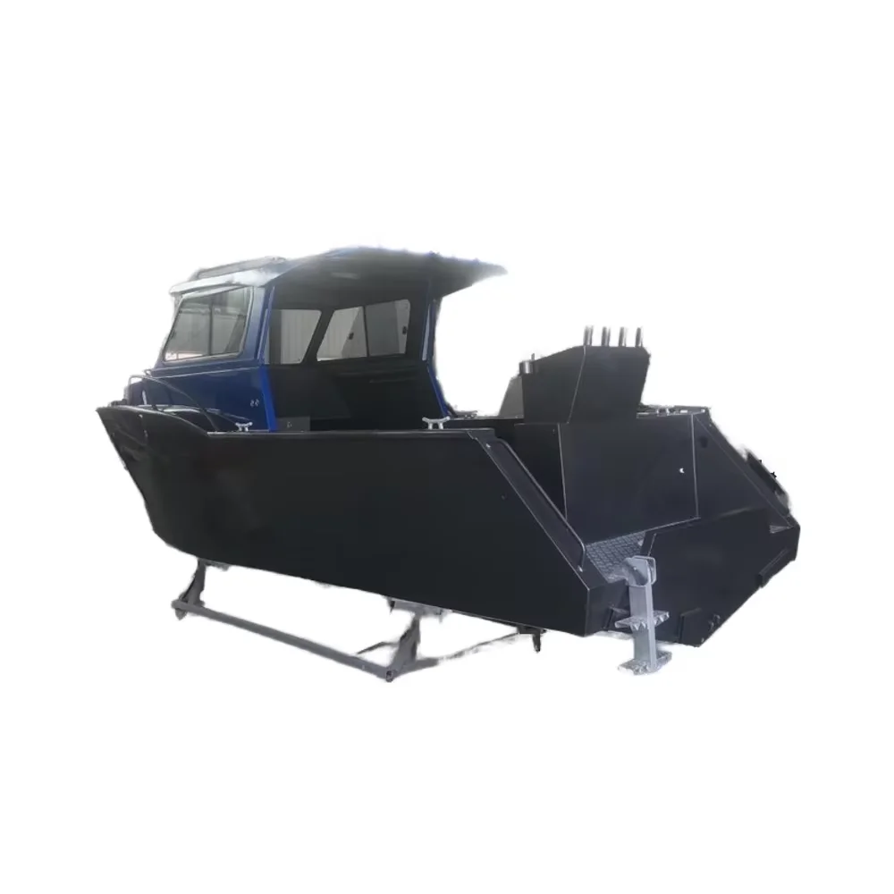 Aluminum Pontoon Fishing Boat Yacht New for Tuna Fishing with Fuel Zealand Designed 7.5 Meter 25ft Side Console Aluminum Boat